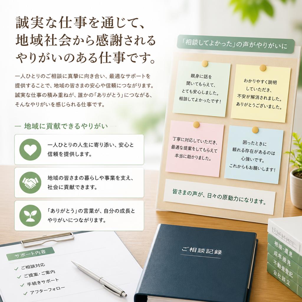 地域社会に貢献する仕事