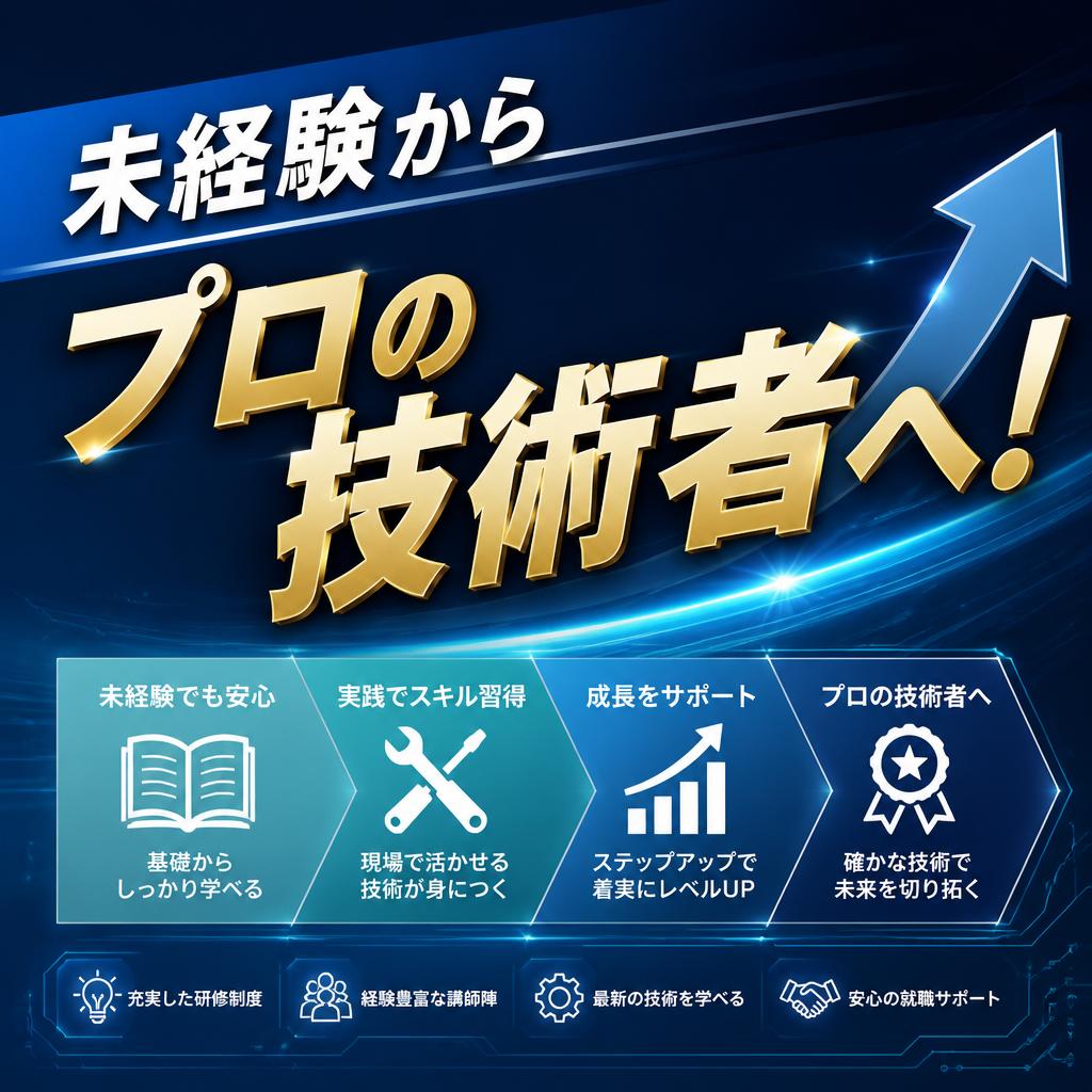 未経験からプロの技術者へ!