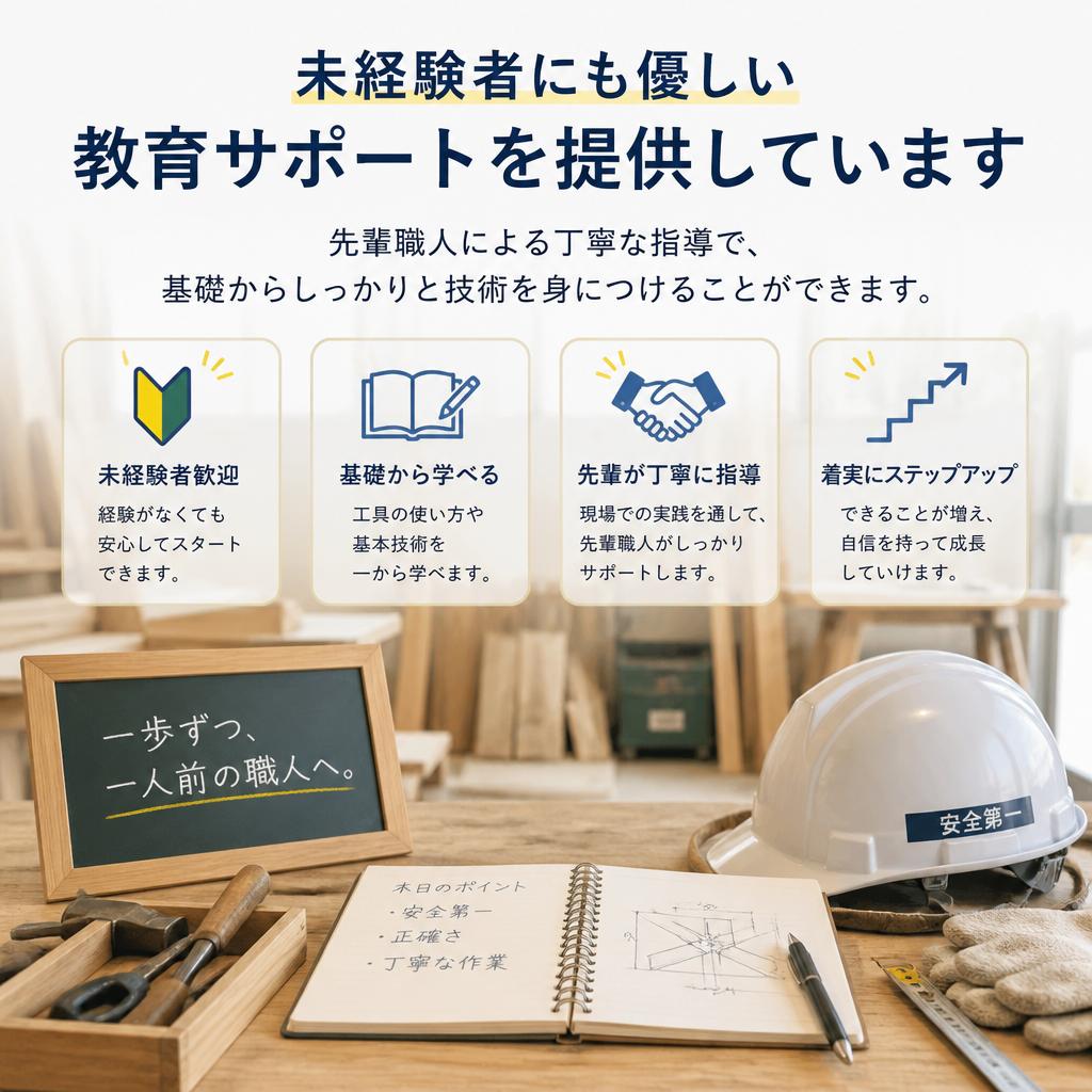 未経験者歓迎！安心の教育制度